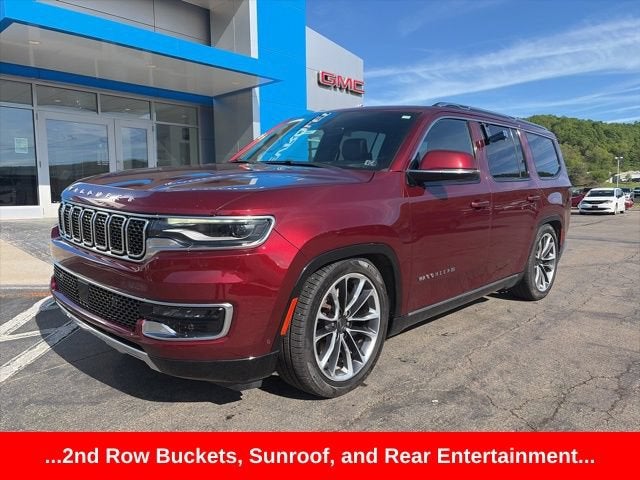 2022 Jeep Wagoneer Series III in Velvet Red Pearlc — front three-quarter view