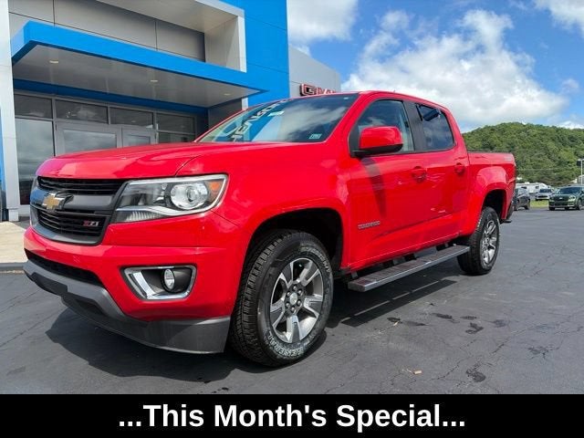 2020 Chevrolet Colorado 4WD Z71 in Red Hot — front three-quarter view