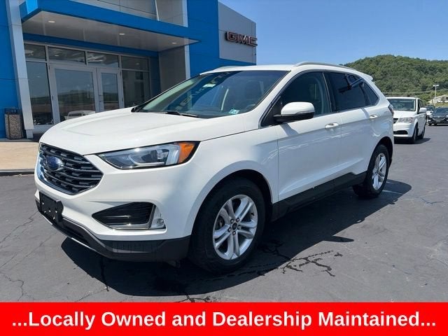 2020 Ford Edge SEL in Star White Metall — front three-quarter view