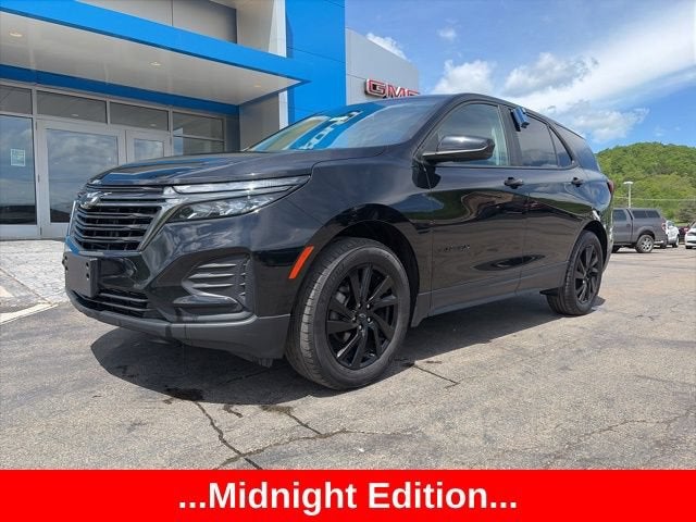 2024 Chevrolet Equinox LS in Mosaic Black Metallic — front three-quarter view