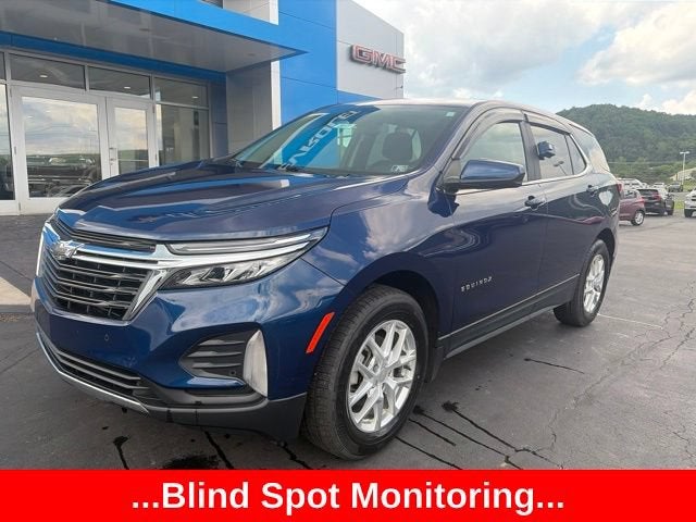 2022 Chevrolet Equinox LT in Blue Glow Metallic — front three-quarter view