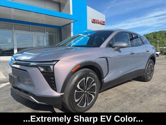 2024 Chevrolet Blazer EV LT in Galaxy Gray Metallic — front three-quarter view