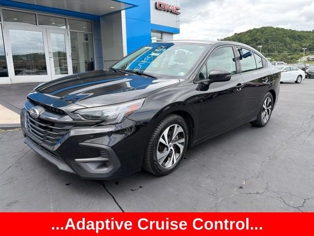 2023 Subaru Legacy Premium in Crystal Black Sil — front three-quarter view