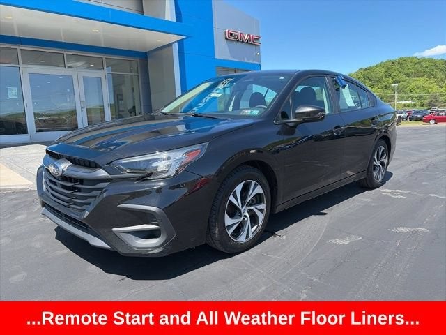 2023 Subaru Legacy Premium in Crystal Black Sil — front three-quarter view