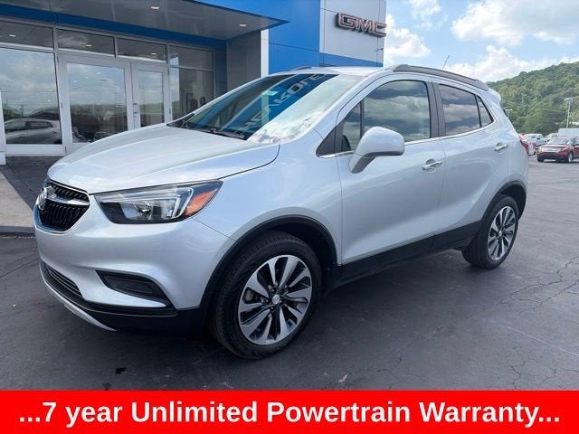 2022 Buick Encore Preferred in Quicksilver Metallic — front three-quarter view