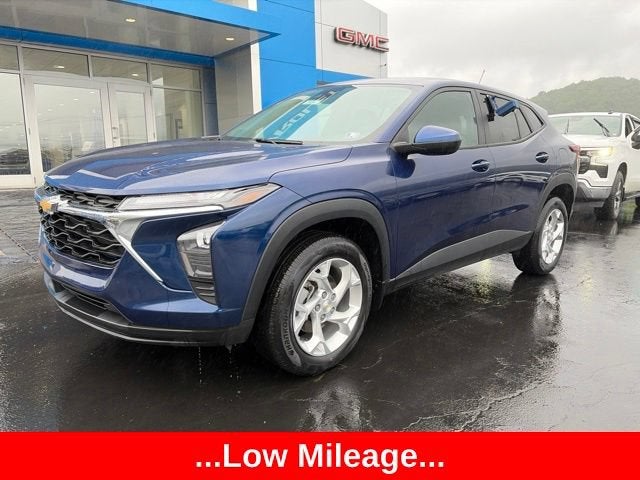 2024 Chevrolet Trax LS in Blue Glow Metallic — front three-quarter view