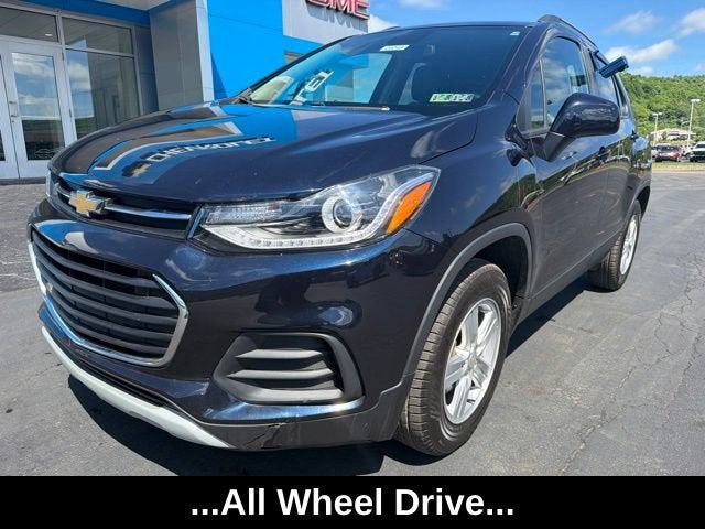 2022 Chevrolet Trax LT in Midnight Blue Metallic — front three-quarter view